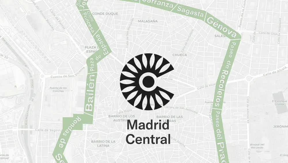 Mapa de la APR de Madrid Central