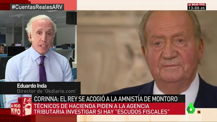 Eduardo Inda: "El rey emérito estaba con gente muy conocida en Suiza y sus nombres se conocerán pronto"