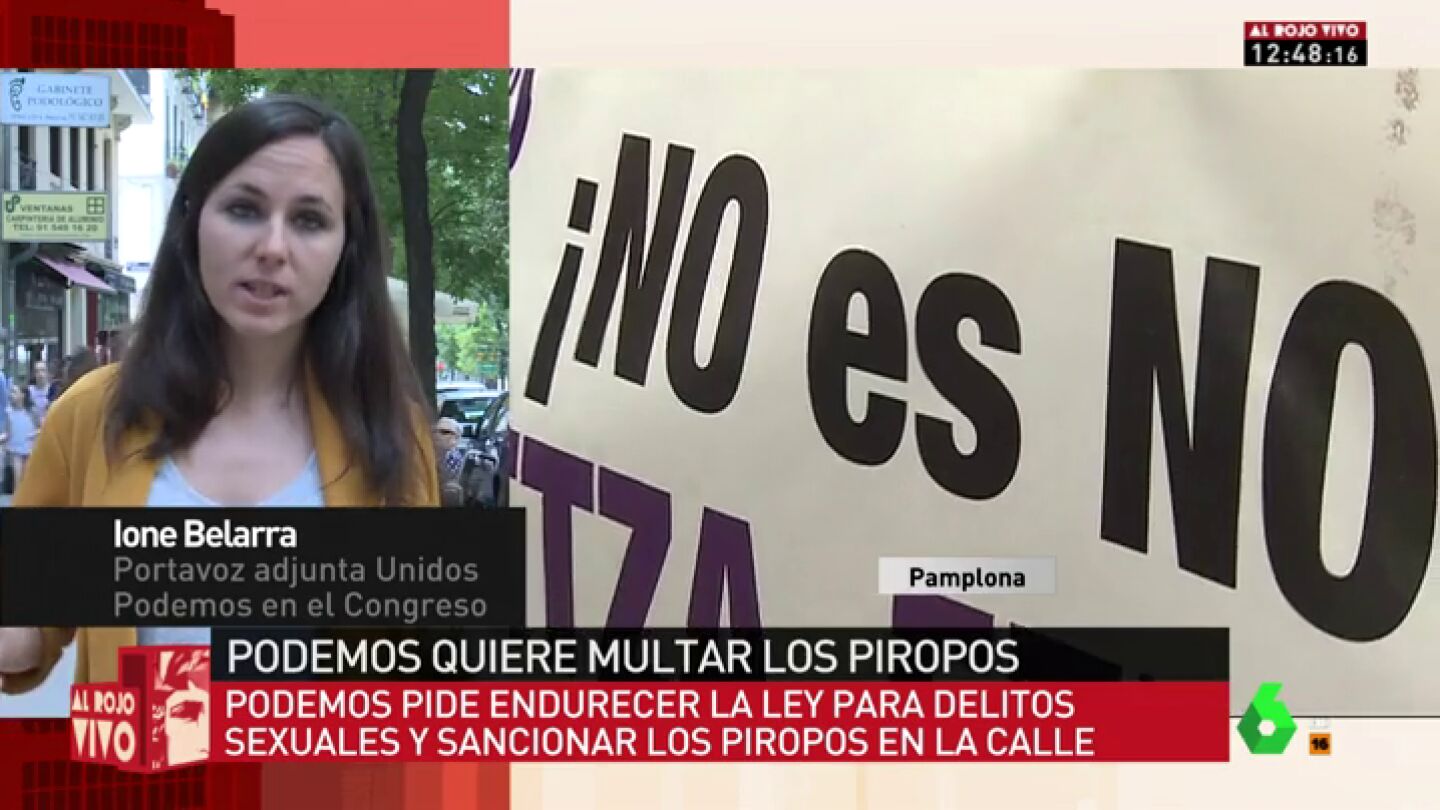 Ione Belarra: "Los piropos son una opini&oacute;n que nadie ha pedido y que hay que erradicar de la sociedad"