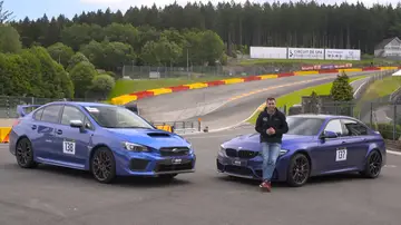 Subaru WRX STI y BMW M3 CS en circuito