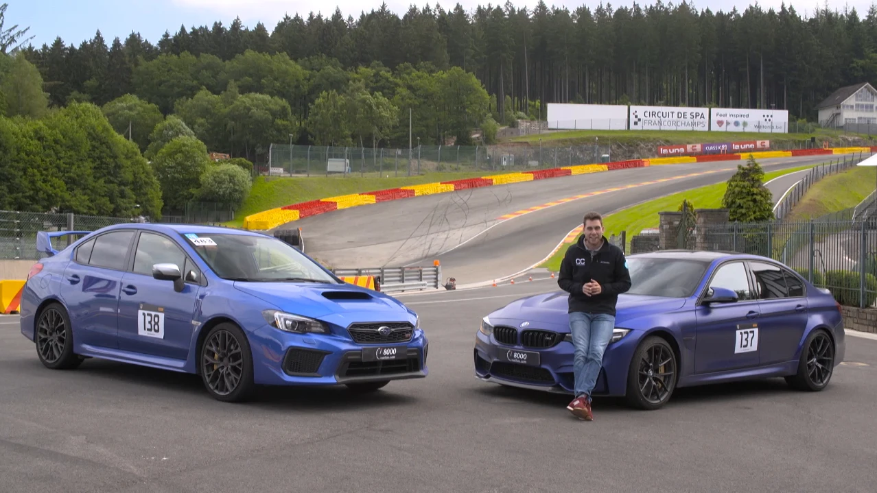 Subaru WRX STI y BMW M3 CS en circuito