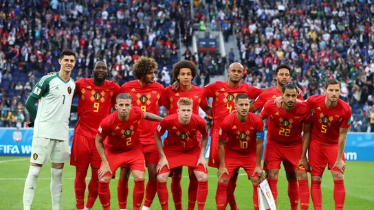 Selección belga antes de jugar contra Francia Selección belga antes de jugar contra Francia