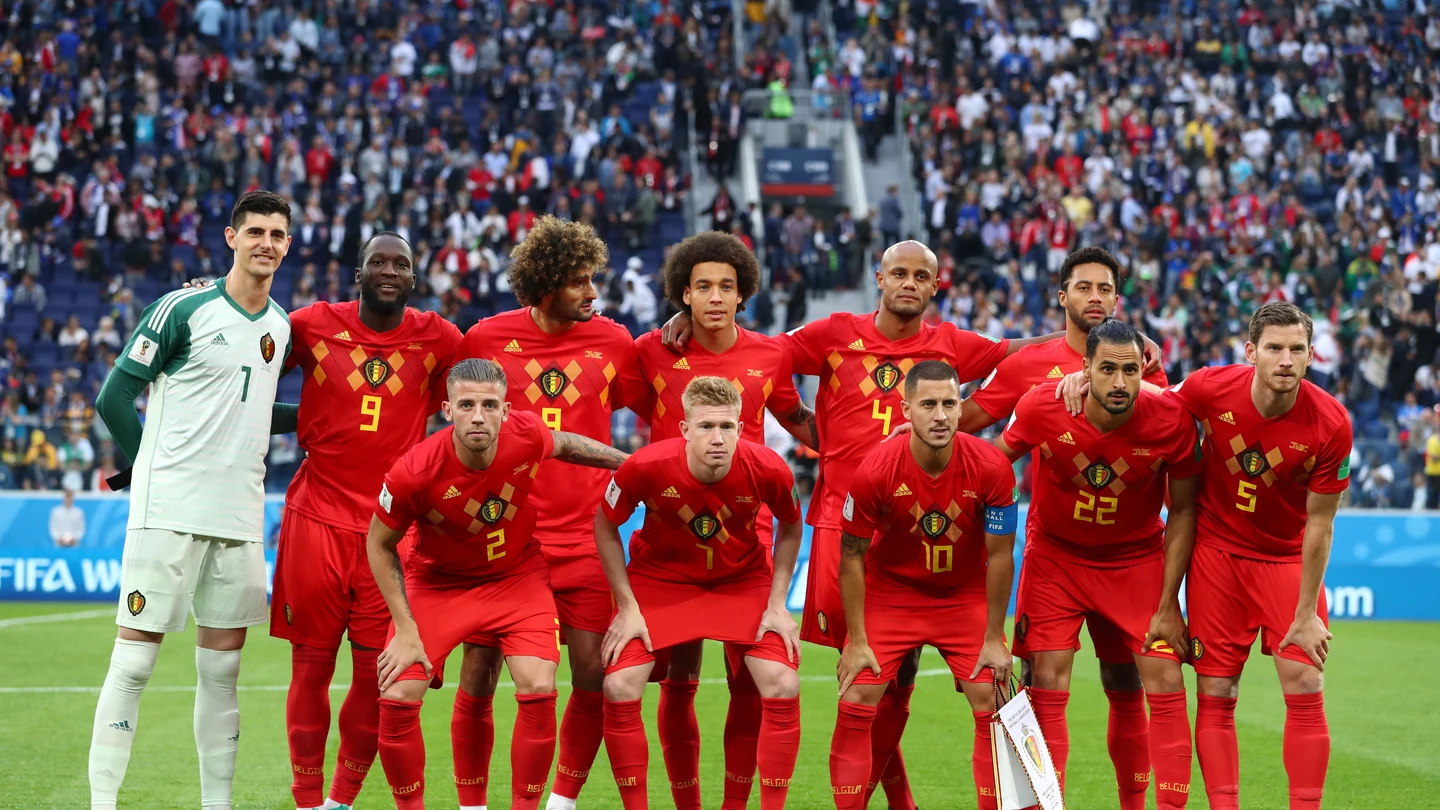 Selección belga antes de jugar contra Francia Selección belga antes de jugar contra Francia