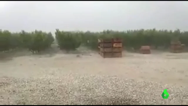 Imagen de las fuertes tormentas en Huesca