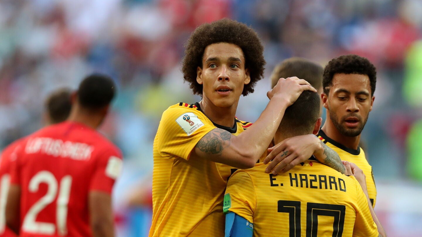 Hazard celebra su gol ante Inglaterra