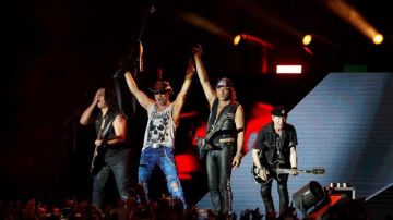 La banda alemana de hard rock "Scorpions", durante el concierto del Resurrection Fest 2018