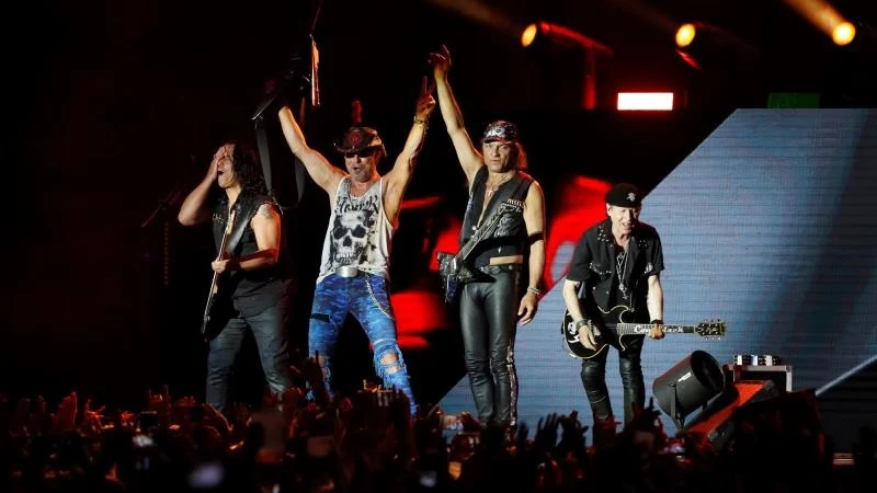 La banda alemana de hard rock "Scorpions", durante el concierto del Resurrection Fest 2018