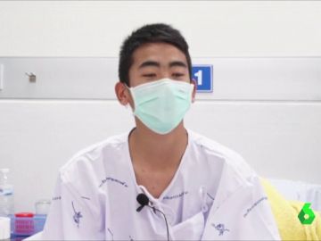 Uno de los niños rescatados de la cueva en Tailandia Uno de los niños rescatados de la cueva en Tailandia