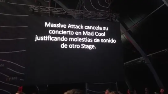 Aviso del 'Mad Cool' sobre la cancelación de Massive Attack Aviso del 'Mad Cool' sobre la cancelación de Massive Attack