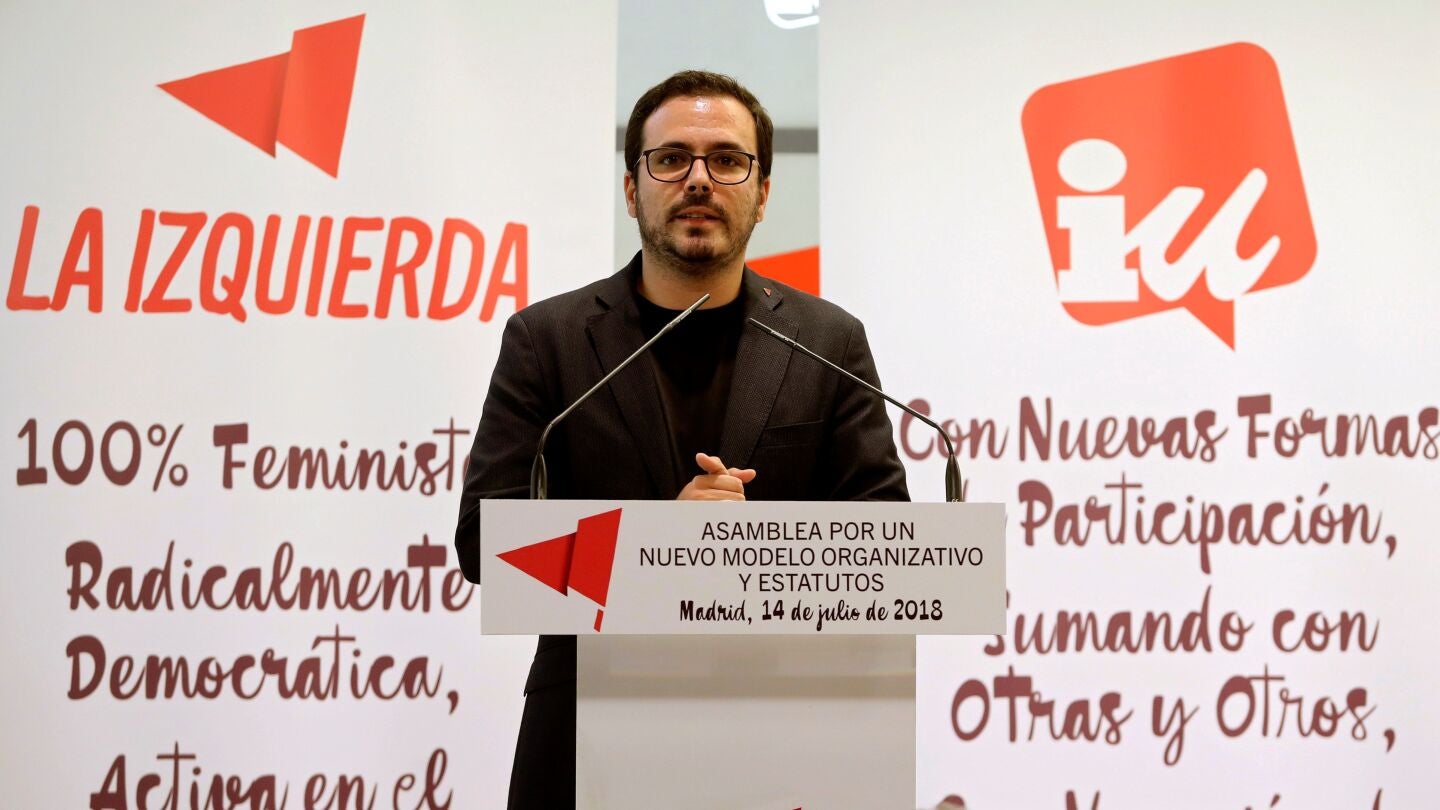 El coordinador general de IU, Alberto Garz&oacute;n