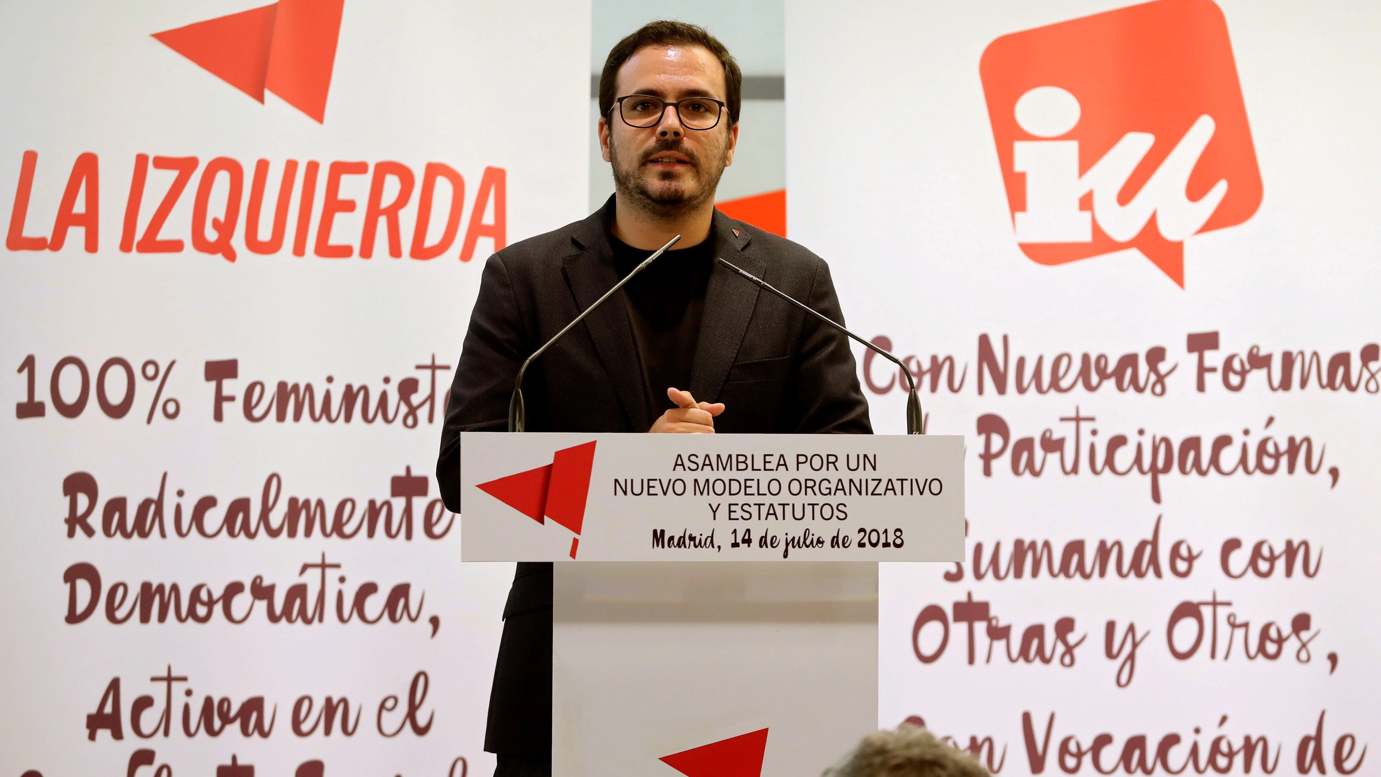 El coordinador general de IU, Alberto Garzón