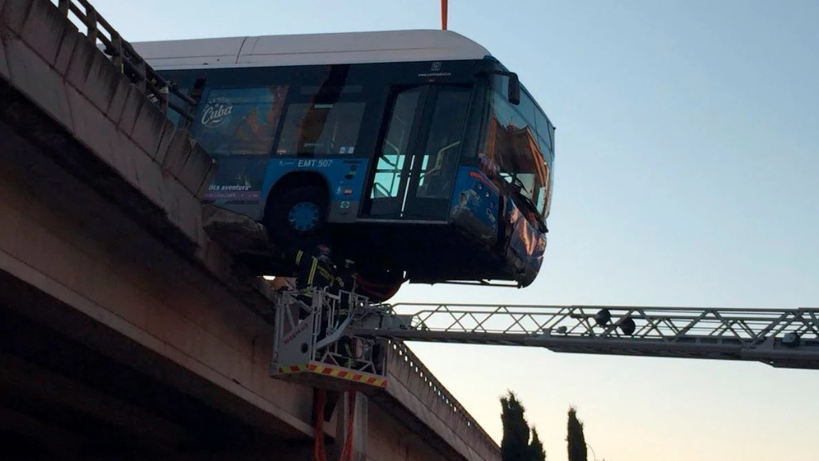 El autobús lanzadera del Mad Cool accidentado