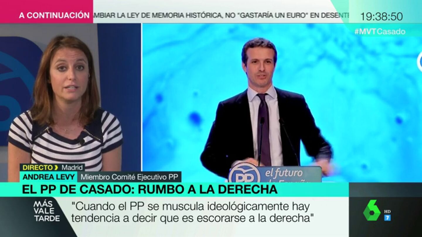 Andrea Levy en M&aacute;s Vale Tarde.