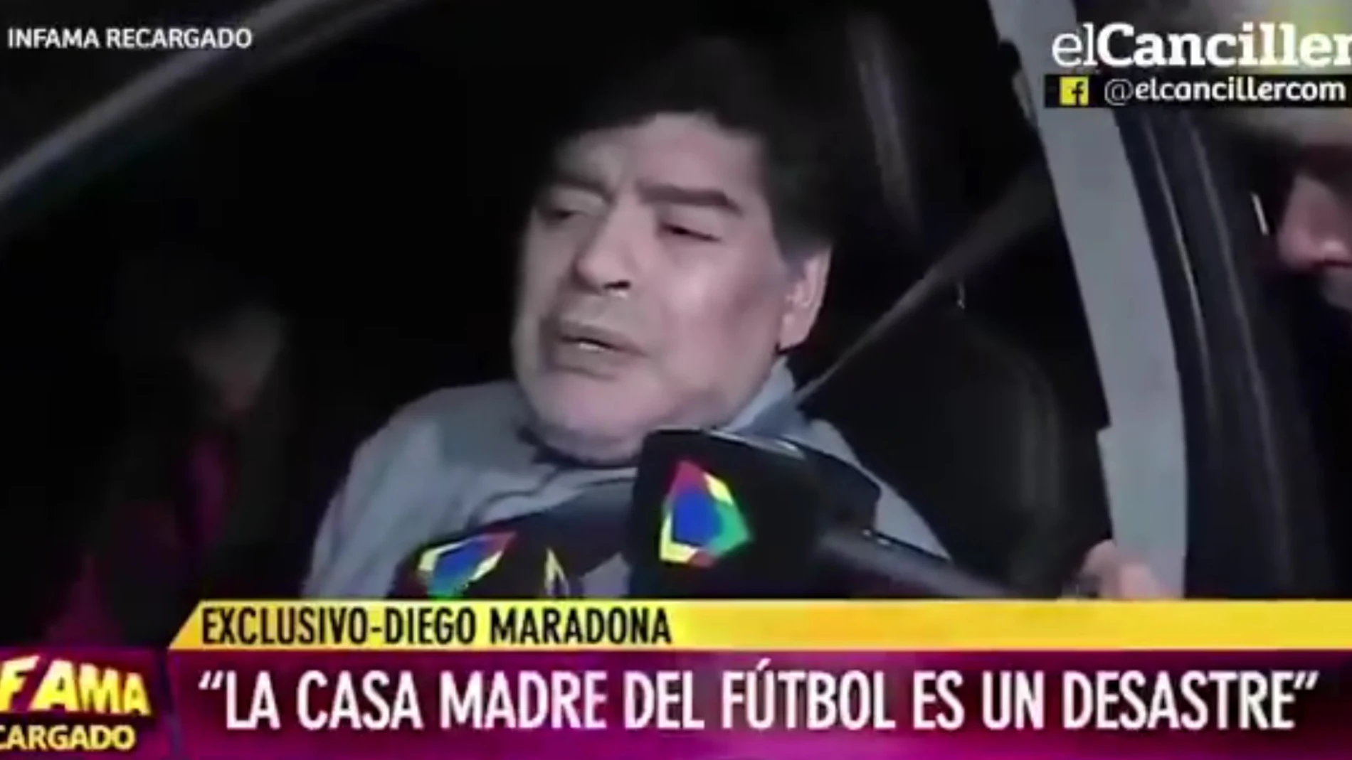 Maradona atiende a un medio argentino