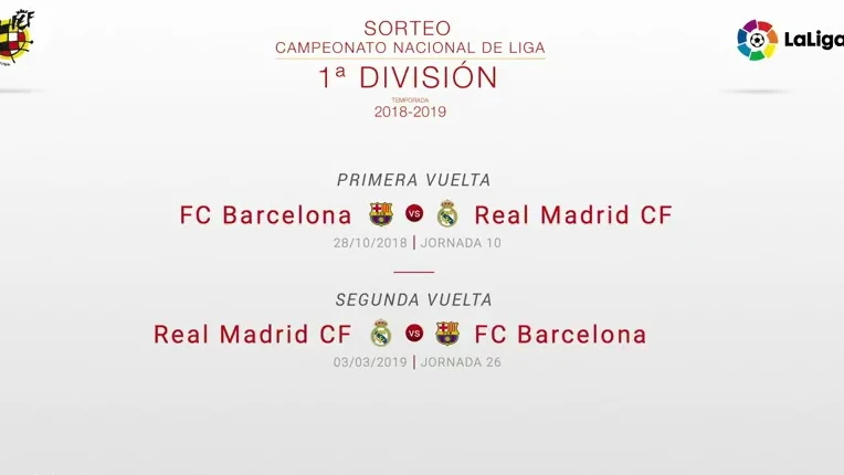 Fechas de los dos Clásicos de Liga 2018/19