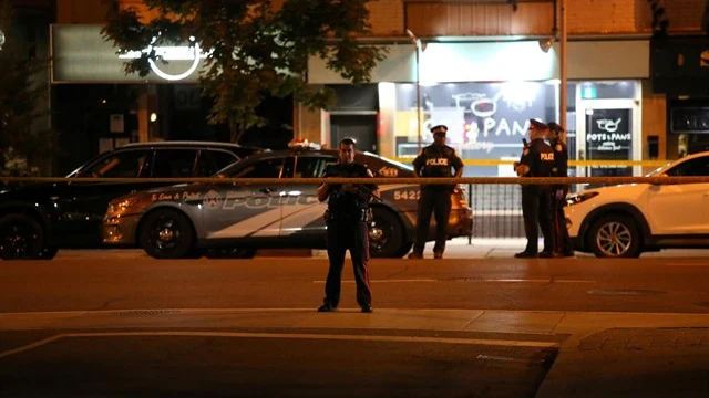 Policía la noche del tiroteo en Canadá