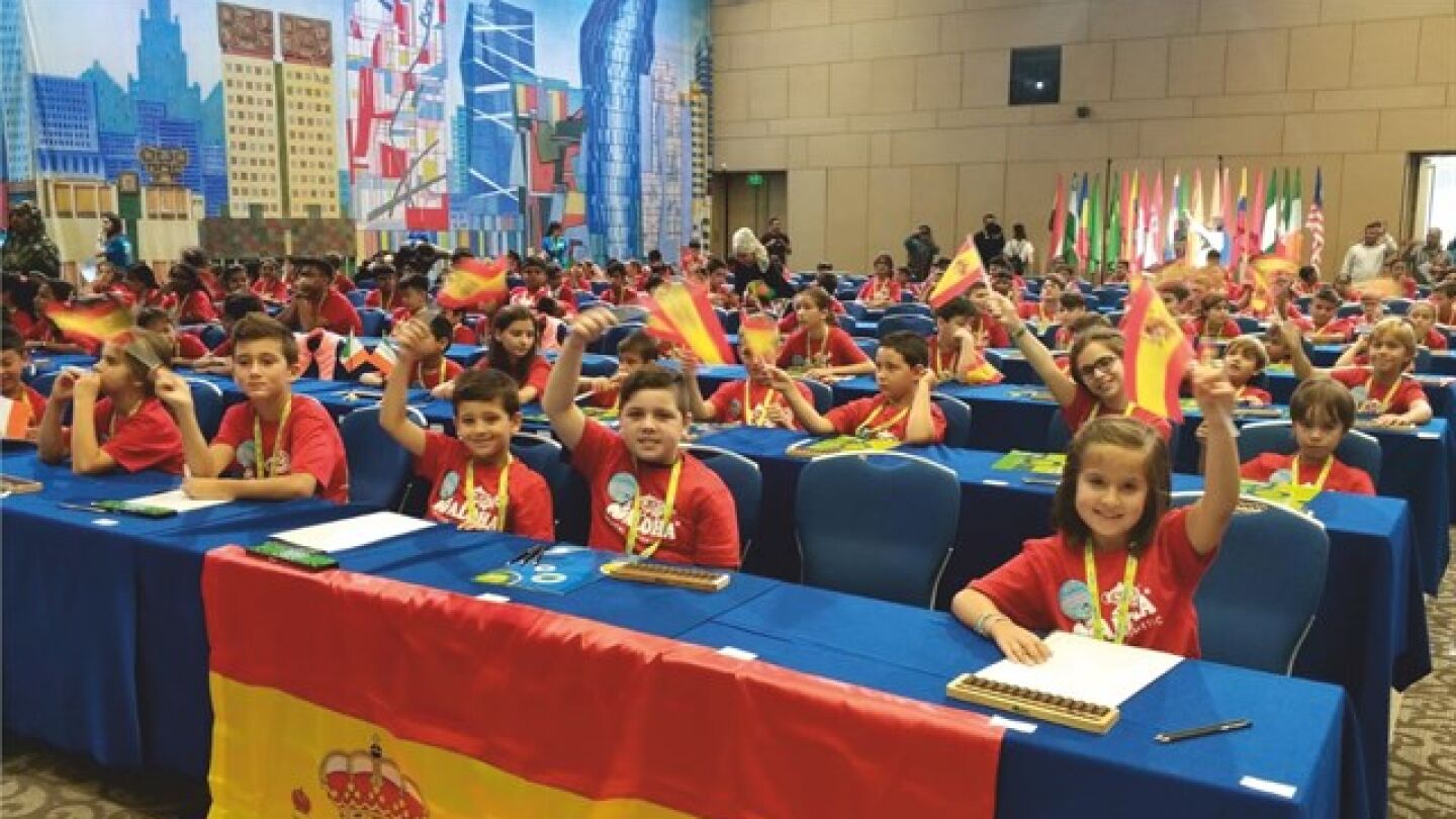 Ni&ntilde;os espa&ntilde;oles en el campeonato del mundo de c&aacute;lculo mental en Rusia