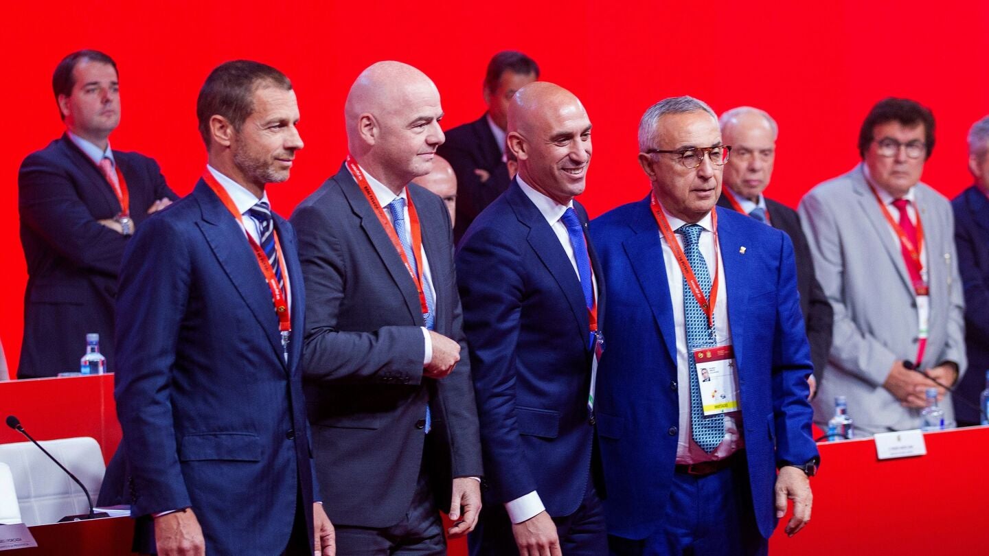 Luis Rubiales en su primera Asamblea General