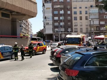 Imagen del dispositivo de seguridad desplegado en el intercambiador de Avenida de América Imagen del dispositivo de seguridad desplegado en el intercambiador de Avenida de América