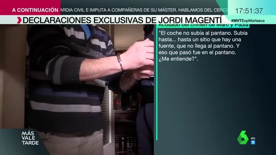 EXCLUSIVA | La declaración a la Policía de Magentí, detenido por el crimen de Susqueda: "El coche no iba al pantano" EXCLUSIVA | La declaración a la Policía de Magentí, detenido por el crimen de Susqueda: "El coche no iba al pantano"