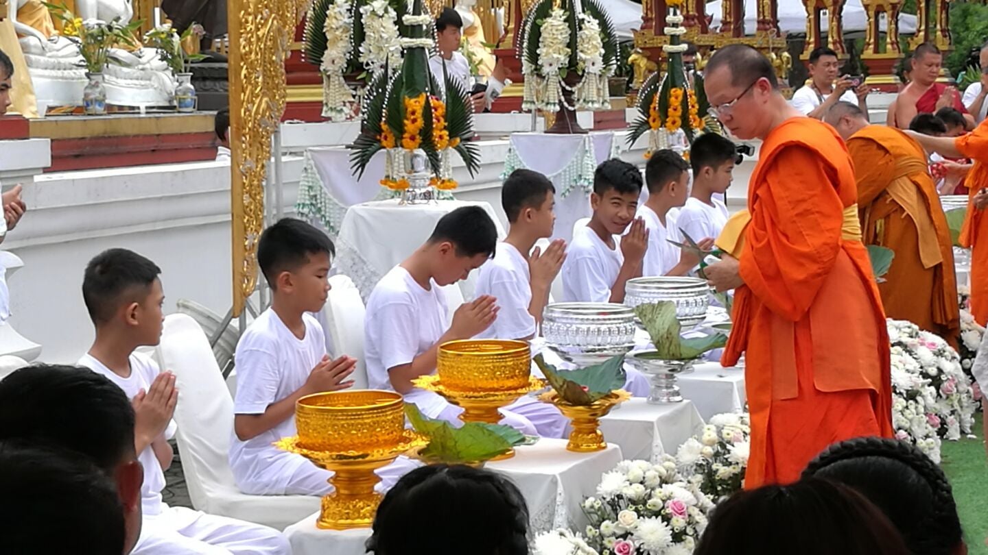 Los ni&ntilde;os rescatados de Tailandia