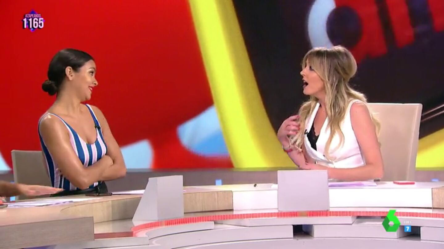 As&iacute; sorprende Anna Simon a Cristina Pedroche con una canci&oacute;n por su santo, "ya no puedes hacer el tonto, est&aacute;s de presentadora"