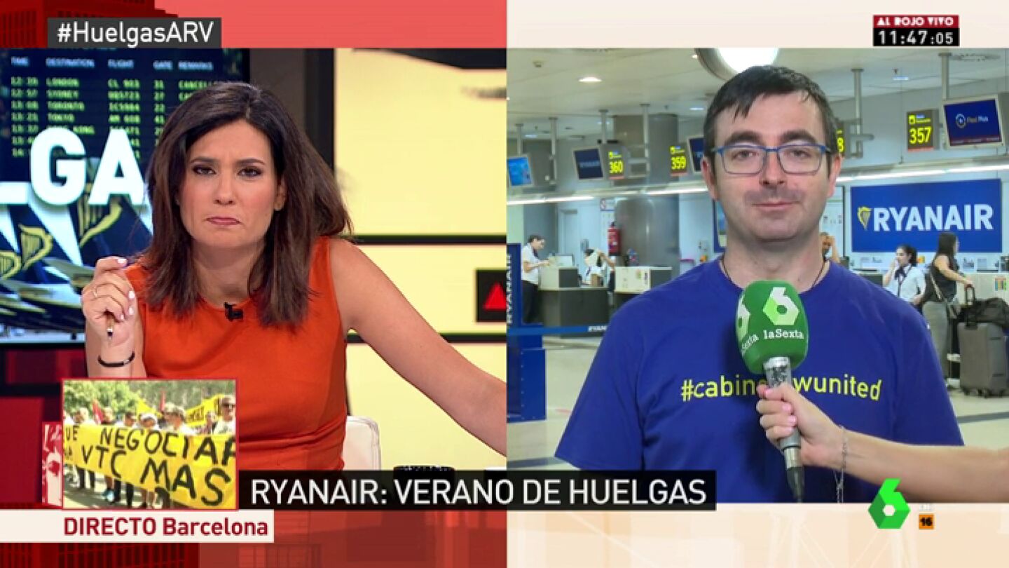 &Oacute;scar Ayuste, tripulante de cabina de Ryanair
