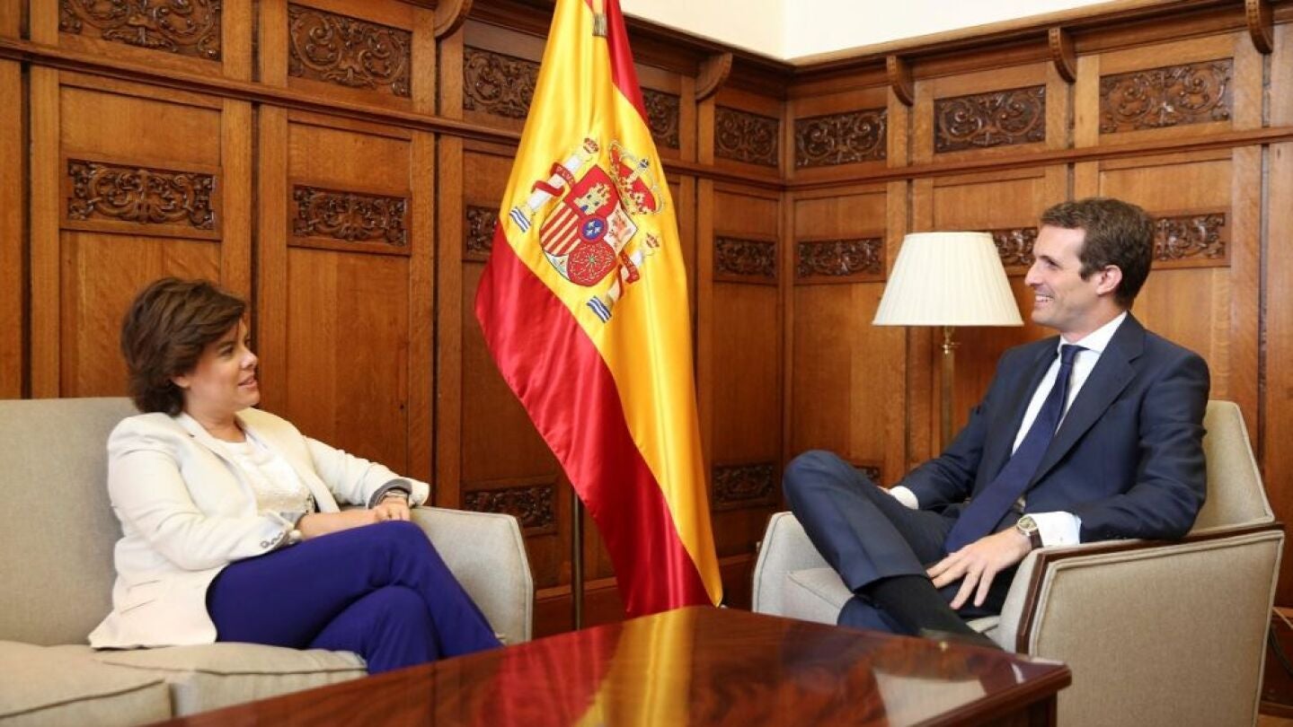Soraya S&aacute;enz de Santamar&iacute;a y Pablo Casado