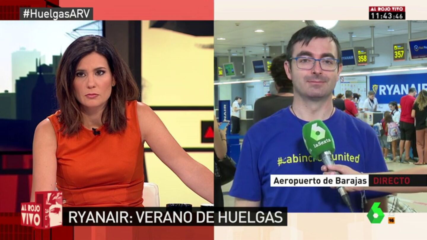 &Oacute;scar Ayuste, tripulante de cabina de Ryanair