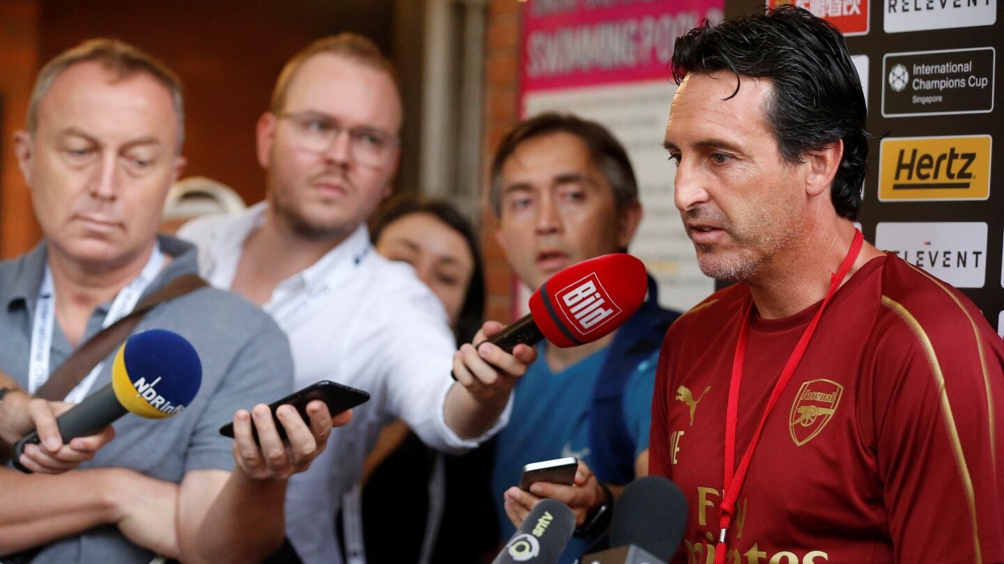 Unai Emery en rueda de prensa