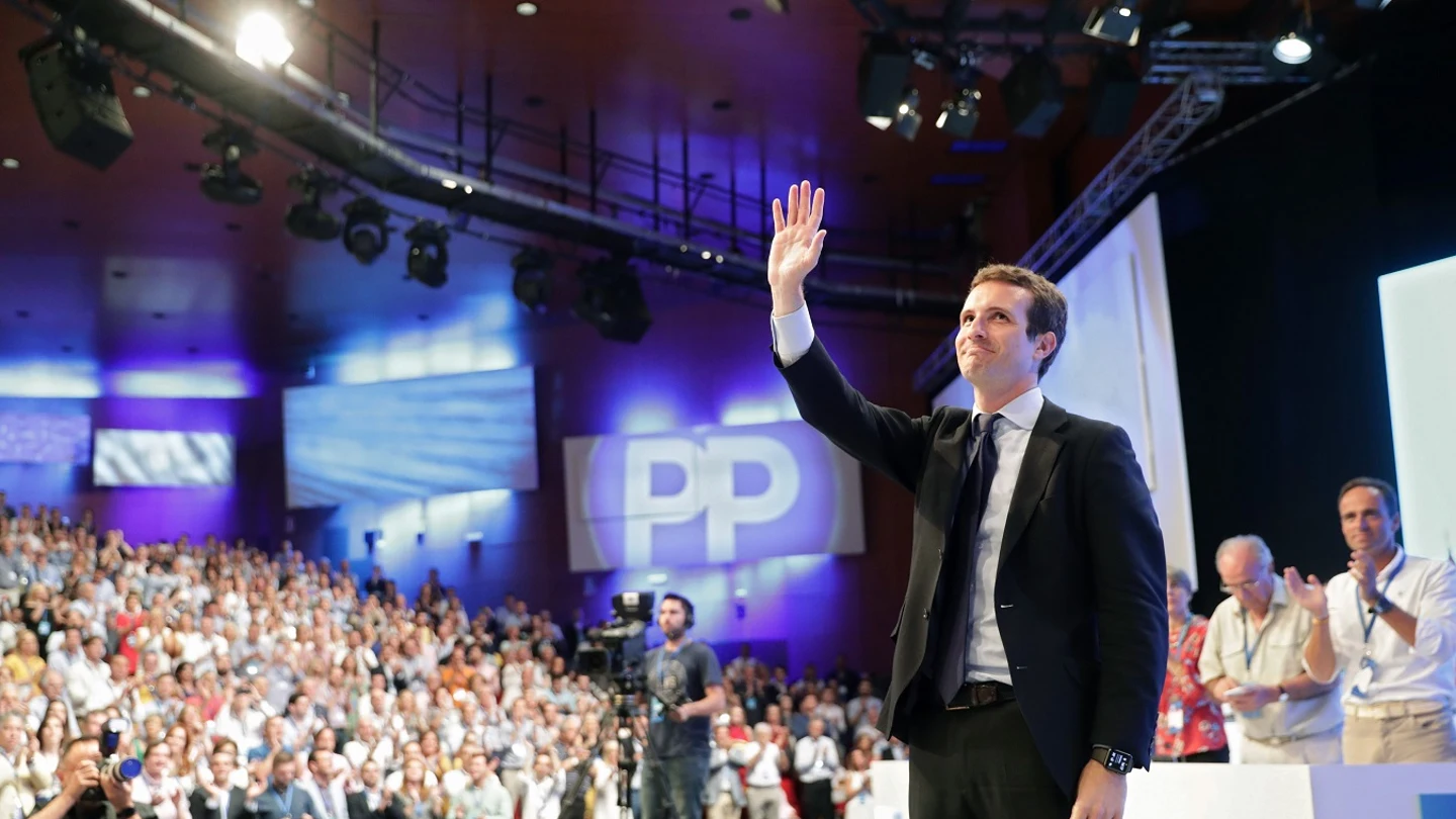 Pablo Casado en una imagen del Congreso Extraordinario del PP Pablo Casado en una imagen del Congreso Extraordinario del PP