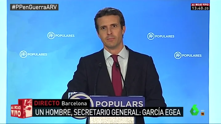 Pablo Casado ante los medios