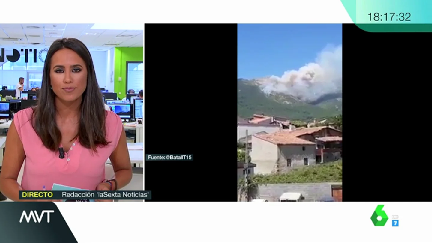 Imagen del incendio. Imagen del incendio.