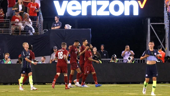 Mohamed Salah celebra su gol ante el Manchester City Mohamed Salah celebra su gol ante el Manchester City