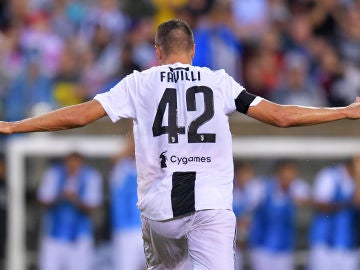 Andrea Favilli celebra uno de sus goles ante el Bayern Andrea Favilli celebra uno de sus goles ante el Bayern