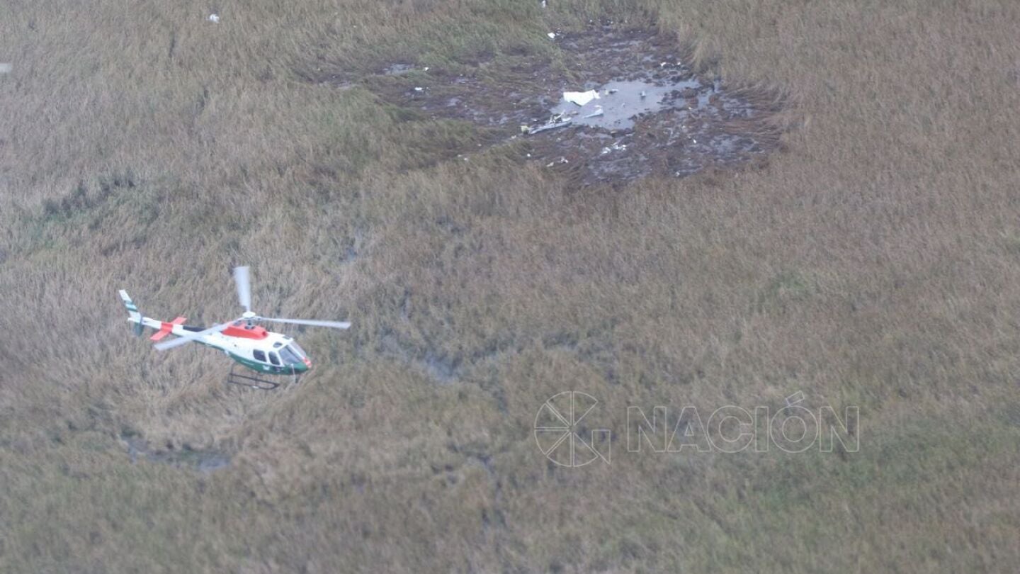 Restos de la avioneta en la que viajaba el ministro de Agricultura y Ganader&iacute;a de Paraguay, Luis Gneiting.