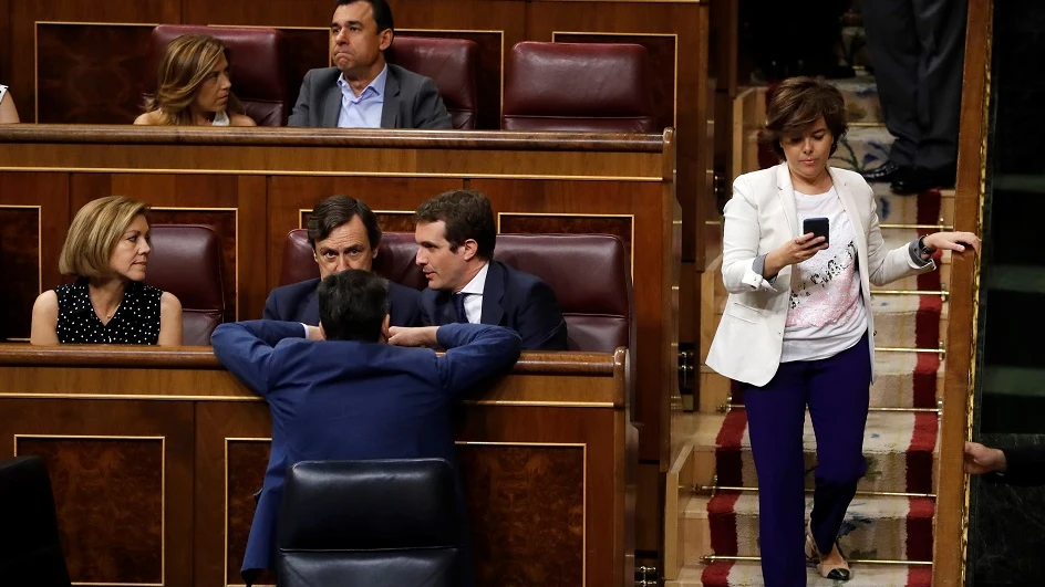 El Partido Popular en sus escaños del Congreso