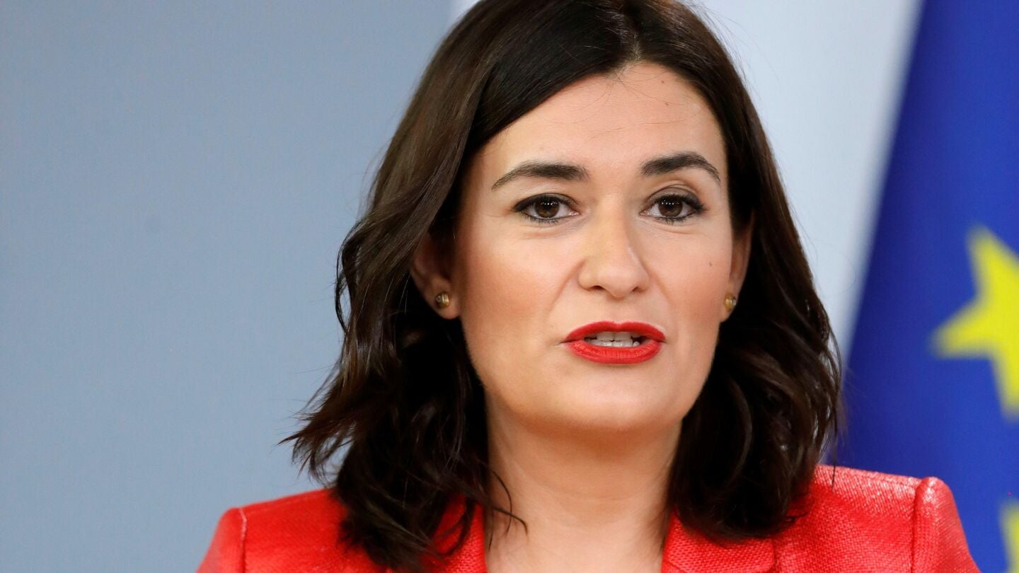 La ministra de Sanidad, Carmen Mont&oacute;n , durante la rueda de prensa posterior al Consejo de Ministros en el Palacio de La Moncloa.