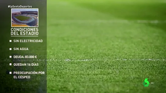 El estadio de la Final de la Supercopa sin luz ni agua y con una deuda de 87.000 euros El estadio de la Final de la Supercopa sin luz ni agua y con una deuda de 87.000 euros