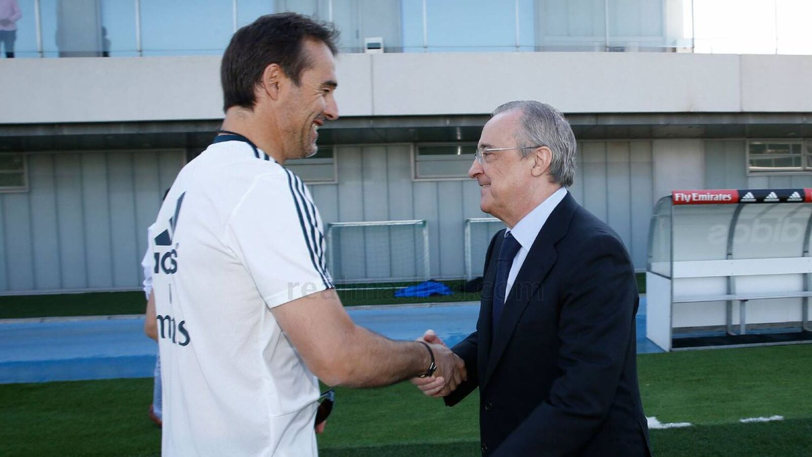 Lopetegui saluda a Florentino P&eacute;rez