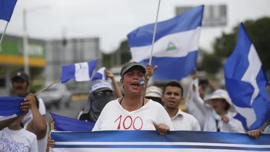 En la imagen una de las protestas en Nicaragua En la imagen una de las protestas en Nicaragua