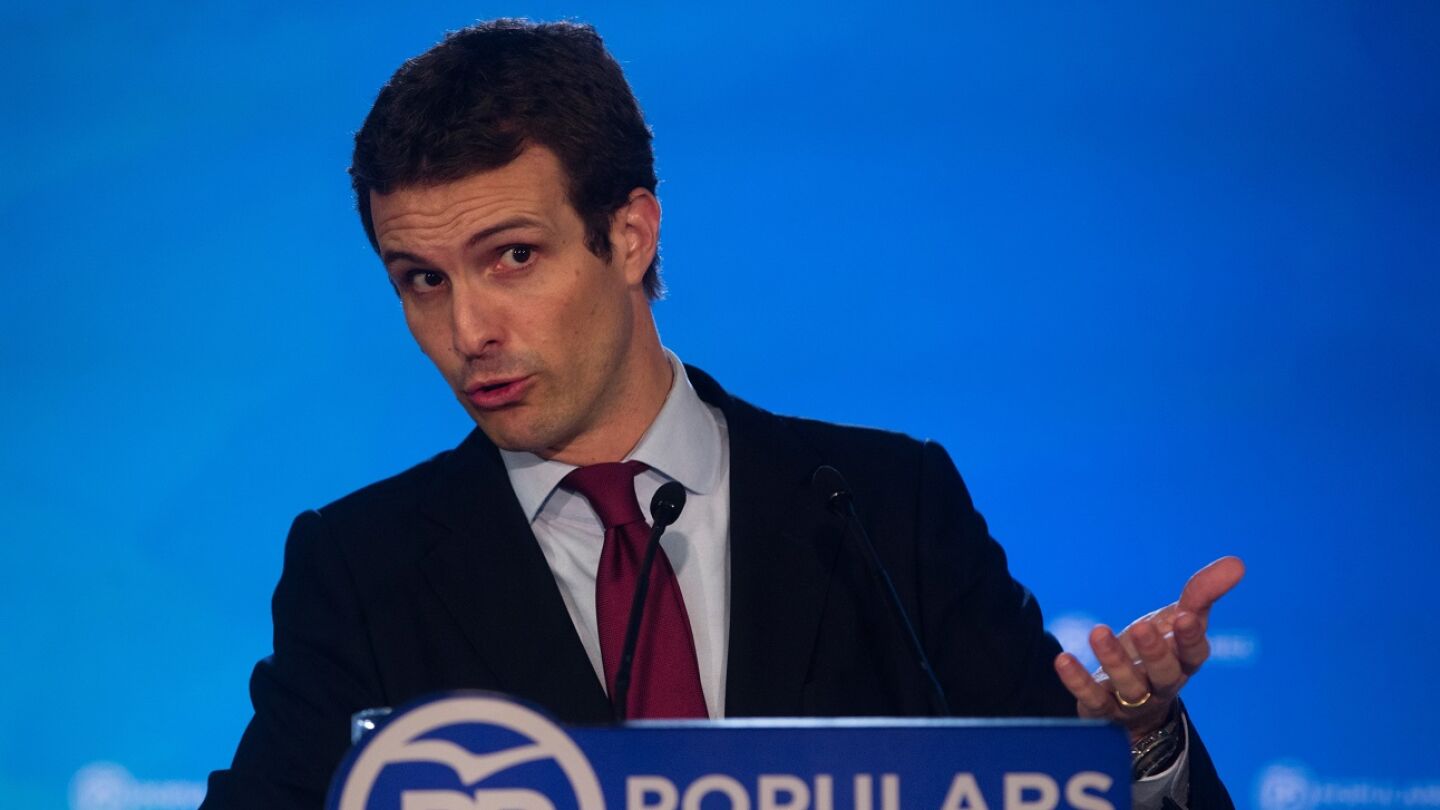 Pablo Casado en rueda de prensa
