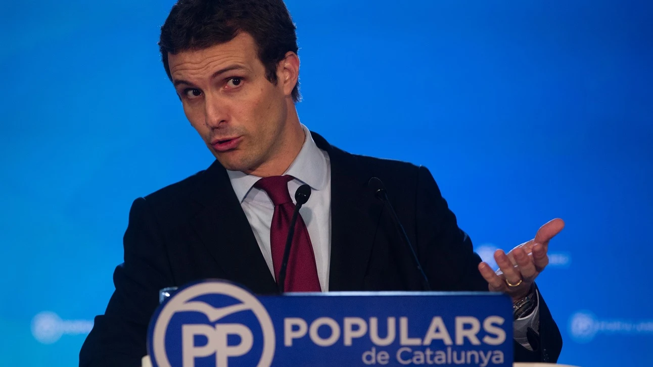 Pablo Casado en rueda de prensa