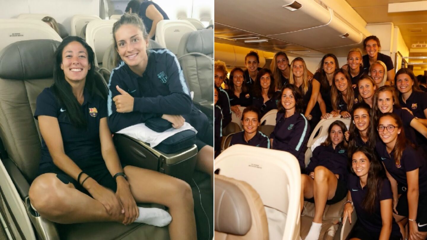 El equipo femenino del Barcelona viaja en business a Los &Aacute;ngeles