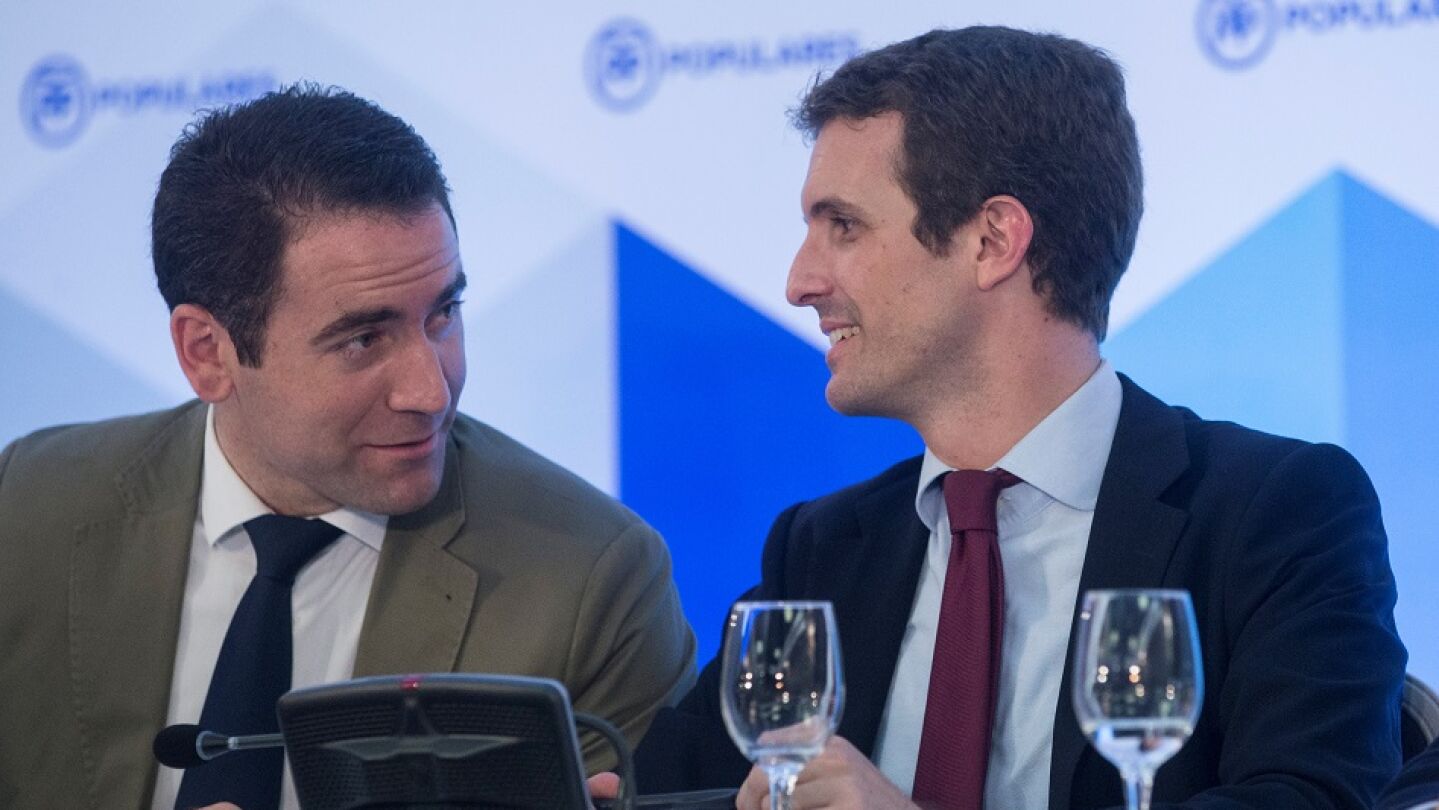 Teodoro Garc&iacute;a Egea junto a Pablo Casado