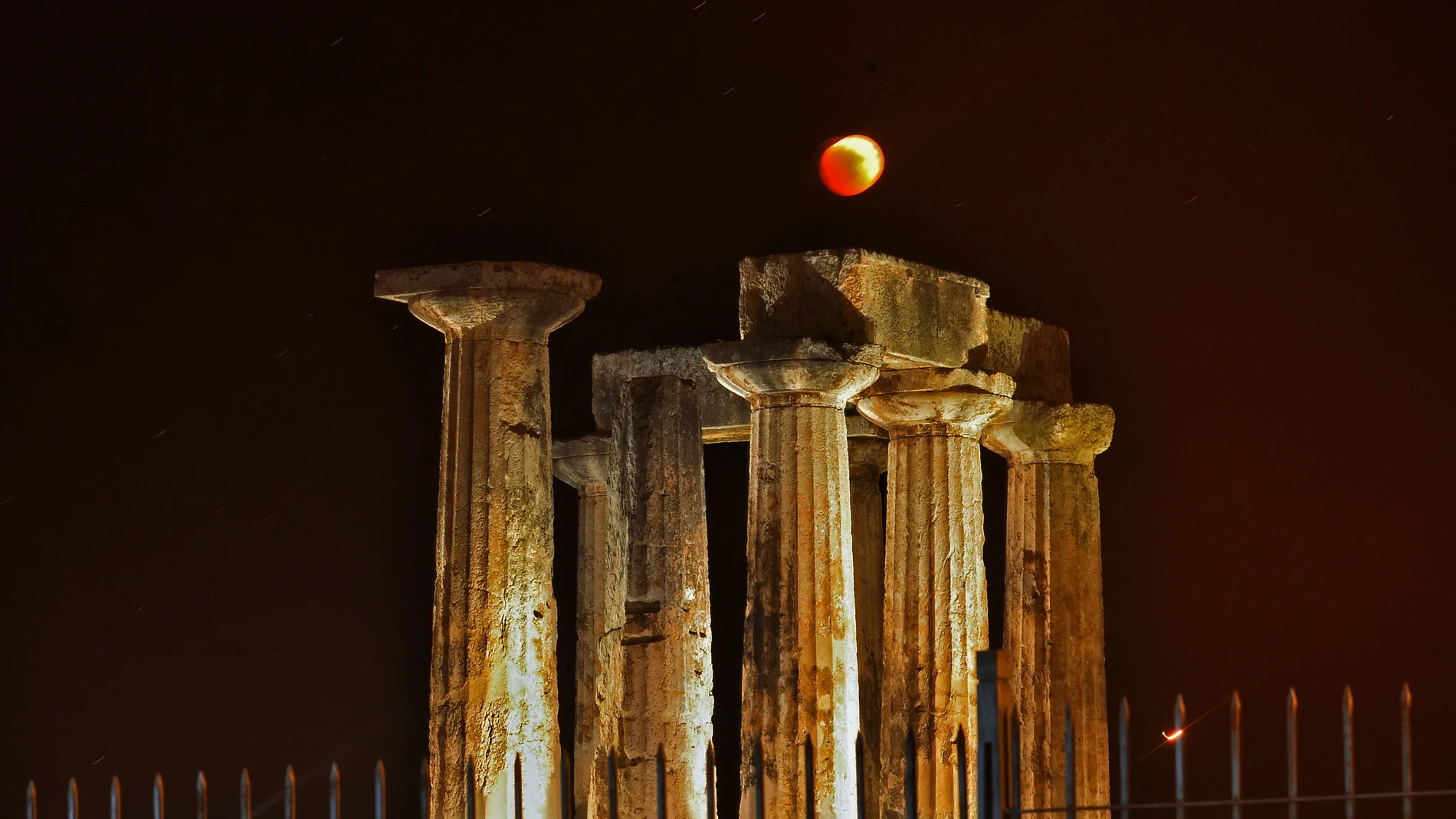 Eclipse lunar de 2018 en Grecia