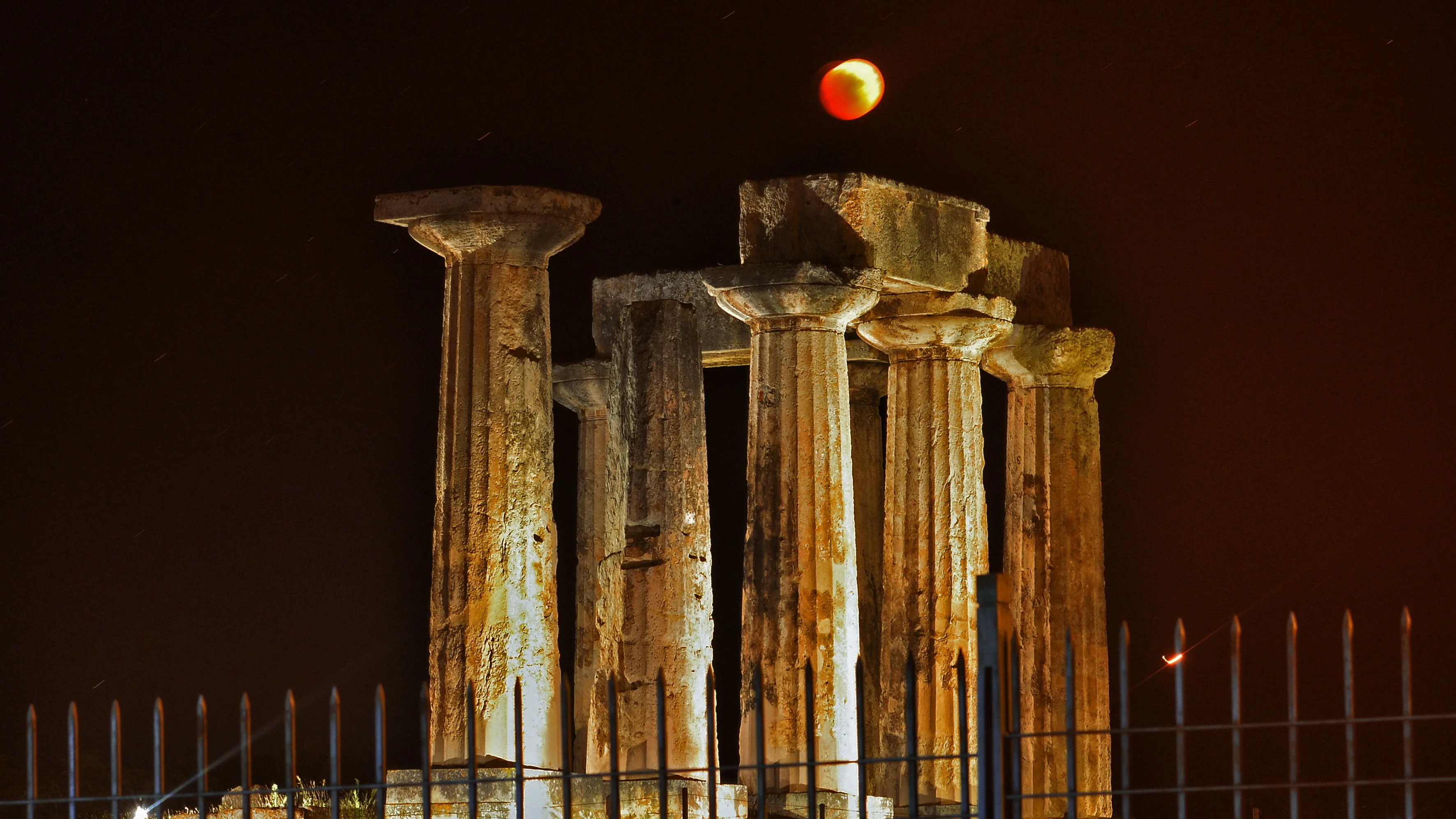 Eclipse lunar de 2018 en Grecia