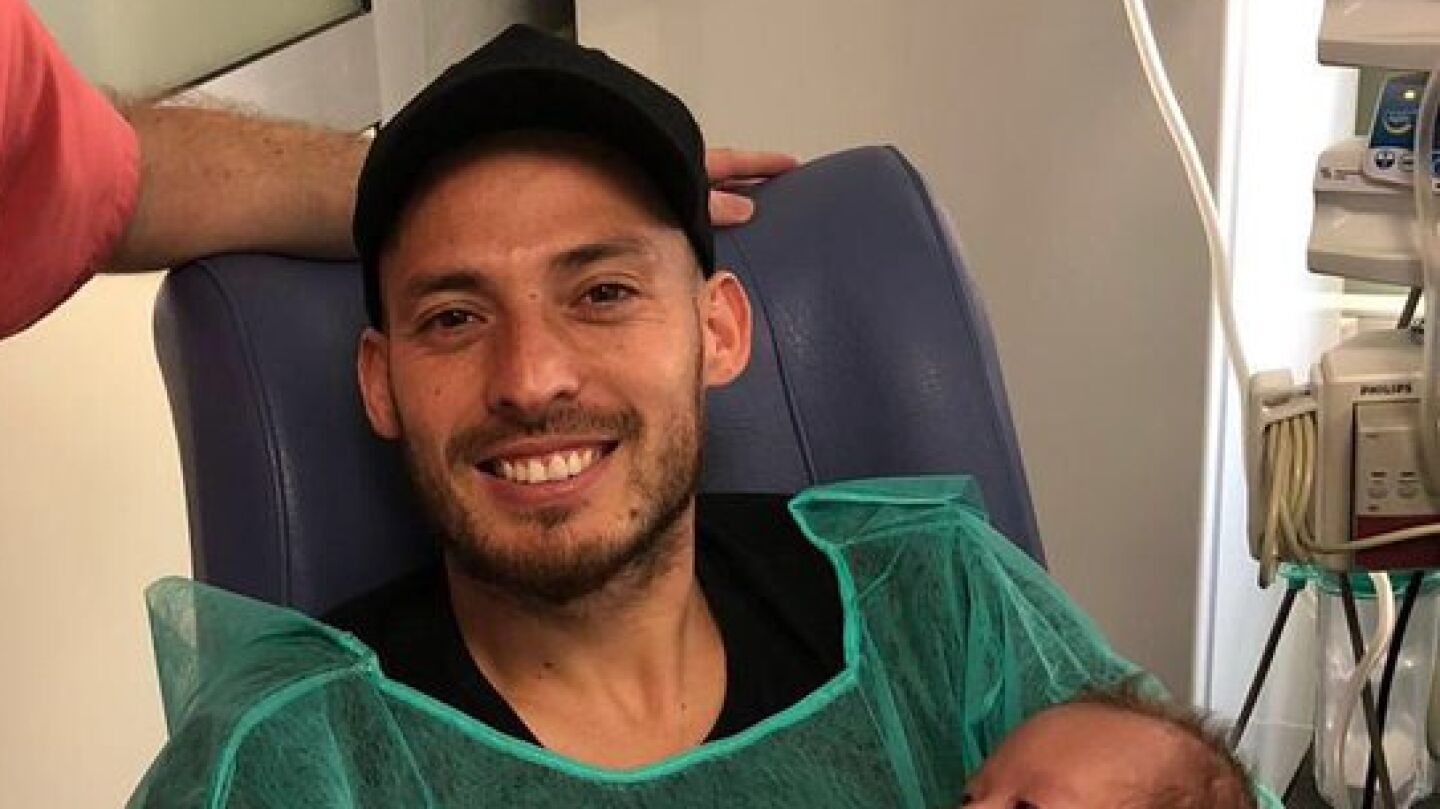 David Silva y su hijo Mateo