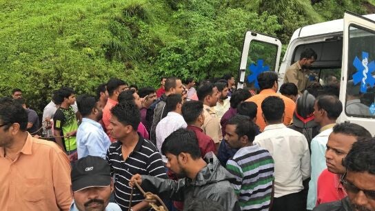 Accidente de autob&uacute;s en la India