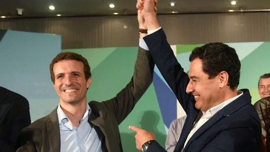 Pablo Casado junto a Juanma Moreno Pablo Casado junto a Juanma Moreno
